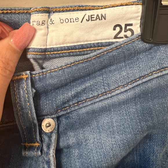 Rag & Bone Light Distressed Capri Denim Jeans Size 25 Great Condition - Picture 6 of 8